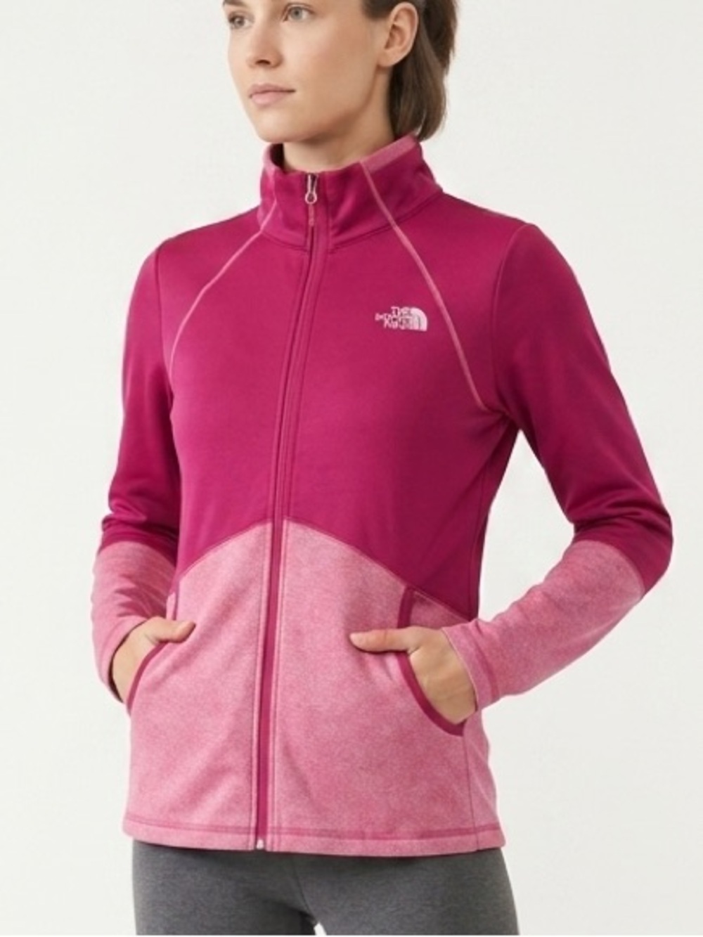 The North Face Womens Cinder 100 Jacket Full Zip Red Pink NWOT
